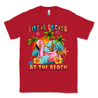 Red life is better at the beach Classic Tee - MaliasSmallBusiness