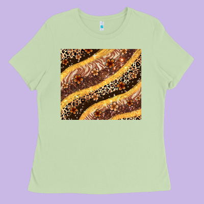 Melanin Leopard Glitter Ladies Tee Designed By Zillion Design Studio