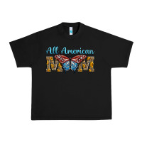 Black all american mom american flag butterfly Urban Heavy Tee - LillyAllenDesigns