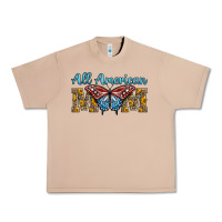 Burro all american mom american flag butterfly Urban Heavy Tee - LillyAllenDesigns