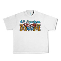 Lunar Rock all american mom american flag butterfly Urban Heavy Tee - LillyAllenDesigns