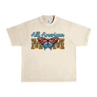 Sandshell all american mom american flag butterfly Urban Heavy Tee - LillyAllenDesigns