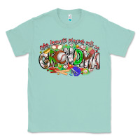 Seafoam my favorite platers call me grandma baseball Classic Tee - CowhideDigitalArt