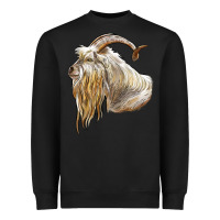Black kiko goat face Heavyweight Sweatshirt - LillyAllenDesigns