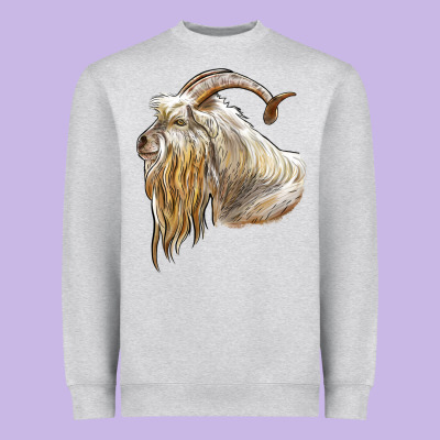 Kiko Goat Face Heavyweight Sweatshirt Designed By Lillyallendesigns