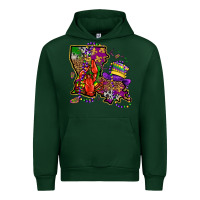 Forest Green mardi gras louisiana map Urban Hoodie - OliviaCreatesArt