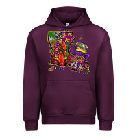 Mauve Wine mardi gras louisiana map Urban Hoodie - OliviaCreatesArt