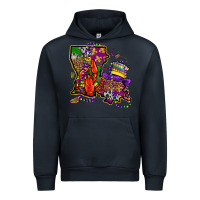 Navy mardi gras louisiana map Urban Hoodie - OliviaCreatesArt