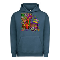 Pigment Midnight Navy mardi gras louisiana map Urban Hoodie - OliviaCreatesArt