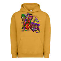 Pigment Peanut Butter mardi gras louisiana map Urban Hoodie - OliviaCreatesArt