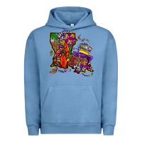 Pigment Pebble Blue mardi gras louisiana map Urban Hoodie - OliviaCreatesArt