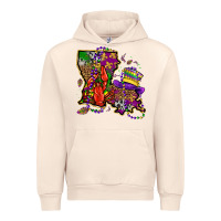 Sandshell mardi gras louisiana map Urban Hoodie - OliviaCreatesArt