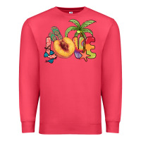 Cardinal Love peach summer Premium Sweatshirt - NancyCooperArtShop