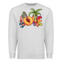Dove Grey Love peach summer Premium Sweatshirt - NancyCooperArtShop