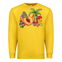 Lemon Love peach summer Premium Sweatshirt - NancyCooperArtShop