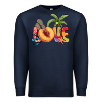 Navy Love peach summer Premium Sweatshirt - NancyCooperArtShop