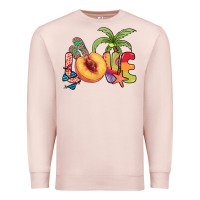 Pale Pink Love peach summer Premium Sweatshirt - NancyCooperArtShop