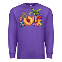 Purple Love peach summer Premium Sweatshirt - NancyCooperArtShop