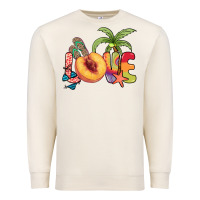 Sandshell Love peach summer Premium Sweatshirt - NancyCooperArtShop