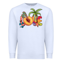 White Love peach summer Premium Sweatshirt - NancyCooperArtShop