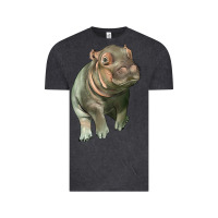 Vintage Black baby hippo Vintage Tee - LillyAllenDesigns