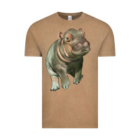 Vintage Coffee baby hippo Vintage Tee - LillyAllenDesigns