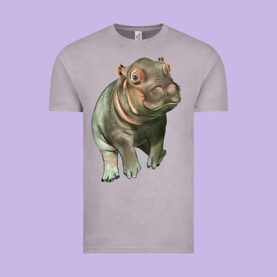 Baby Hippo Vintage Tee Designed By Lillyallendesigns