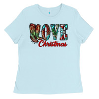 Baby Blue christmas love boots Ladies Tee - RanaPortraitStore