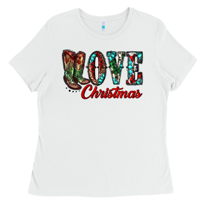 Christmas Love Boots Ladies Tee by RanaPortraitStore | Teevron
