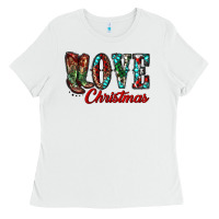 White christmas love boots Ladies Tee - RanaPortraitStore