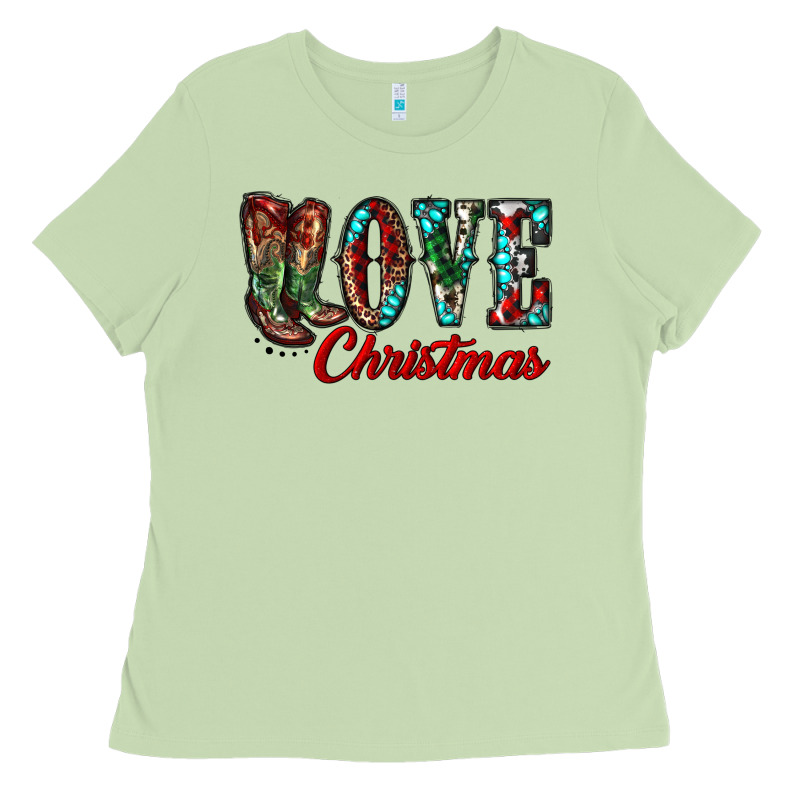 Christmas Love Boots Ladies Tee by RanaPortraitStore | Teevron
