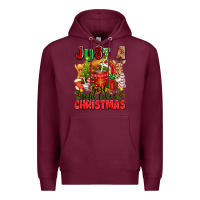 Burgundy just a girl who loves christmas Premium Hoodie - texasbilliewilder