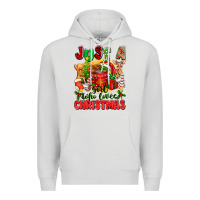 Dove Grey just a girl who loves christmas Premium Hoodie - texasbilliewilder