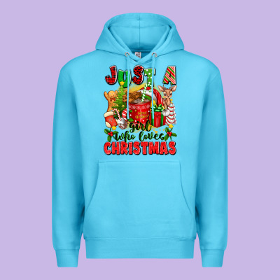 Just A Girl Who Loves Christmas Premium Hoodie Designed By Texasbilliewilder