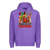 Purple just a girl who loves christmas Premium Hoodie - texasbilliewilder
