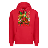 Red just a girl who loves christmas Premium Hoodie - texasbilliewilder