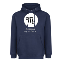 Navy Scorpio Horoscope Heavyweight Hoodie - Bettercallsaul