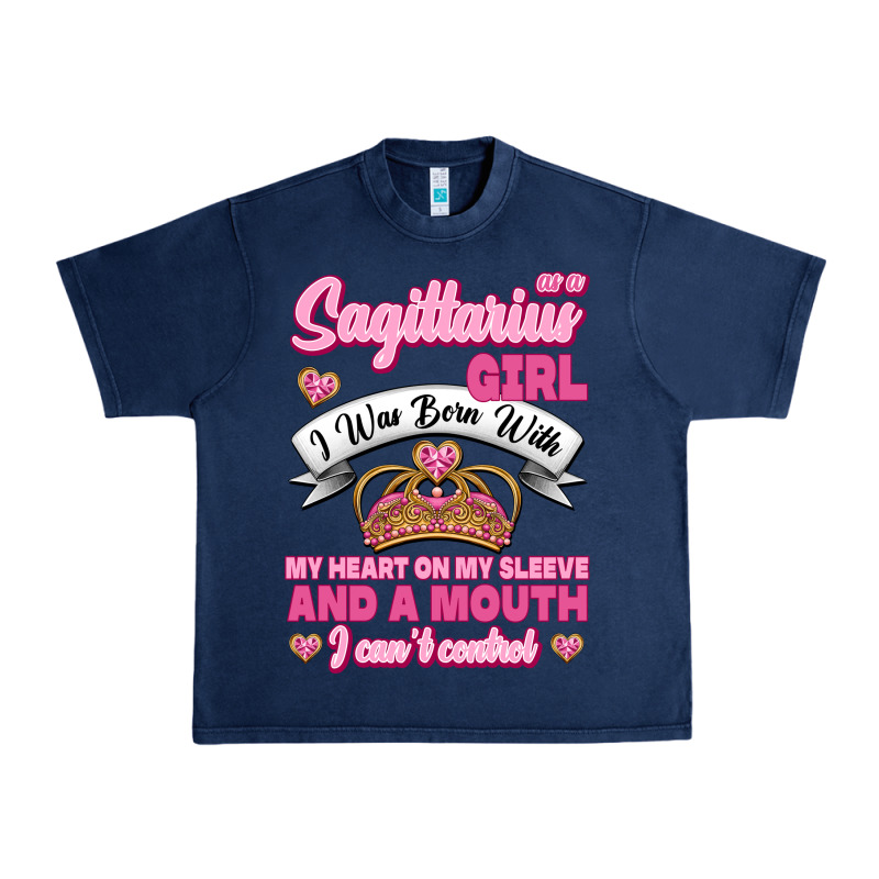 As A Sagittarius Girl I Was Born With My Heart On My Sleeve And  Mouth Urban Heavy Tee by Jasminsmagicworld | Teevron
