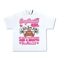 White As A Sagittarius Girl I Was Born With My Heart On My Sleeve And  Mouth Urban Heavy Tee - Jasminsmagicworld