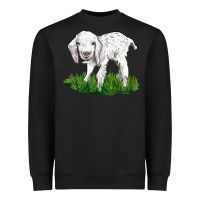 Black Baby Angora Goat Heavyweight Sweatshirt - LillyAllenDesigns