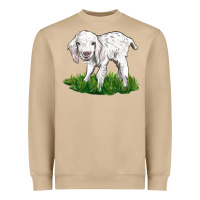 Mushroom Baby Angora Goat Heavyweight Sweatshirt - LillyAllenDesigns