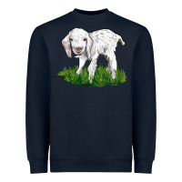Navy Baby Angora Goat Heavyweight Sweatshirt - LillyAllenDesigns