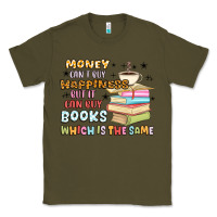 Army Green money can't buy happiness but it can buy books Classic Tee - MaliasSmallBusiness