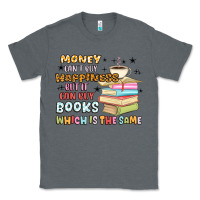 Charcoal Heather money can't buy happiness but it can buy books Classic Tee - MaliasSmallBusiness