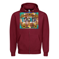 Burgundy teacher vibes tumbler Zipper Hoodie - BundleAndBundleShop