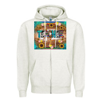 Oatmeal Heather teacher vibes tumbler Zipper Hoodie - BundleAndBundleShop