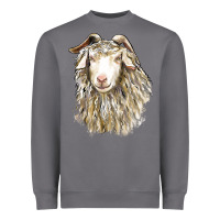 Storm Angora Goat Face Heavyweight Sweatshirt - LillyAllenDesigns