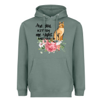 Sage Are you kitten me right meow Heavyweight Hoodie - Bettercallsaul