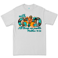 Dove Grey with god all things are possible. cross Premium Tee - AdoDesignShop