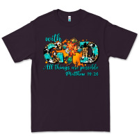 Plum with god all things are possible. cross Premium Tee - AdoDesignShop